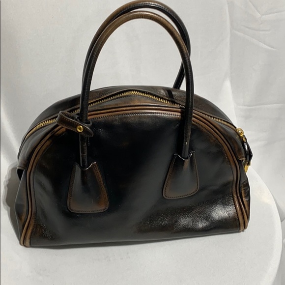 Prada Vitello Vintage Leather  Top Handle Bag - Picture 4 of 10